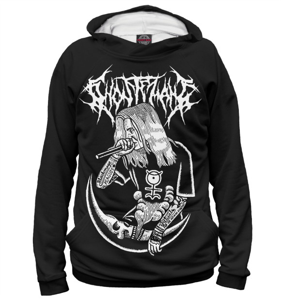 Женское худи с изображением Ghostemane цвета Белый