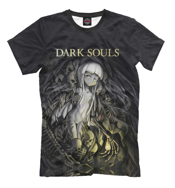 Мужская футболка с изображением Dark Souls цвета Черный