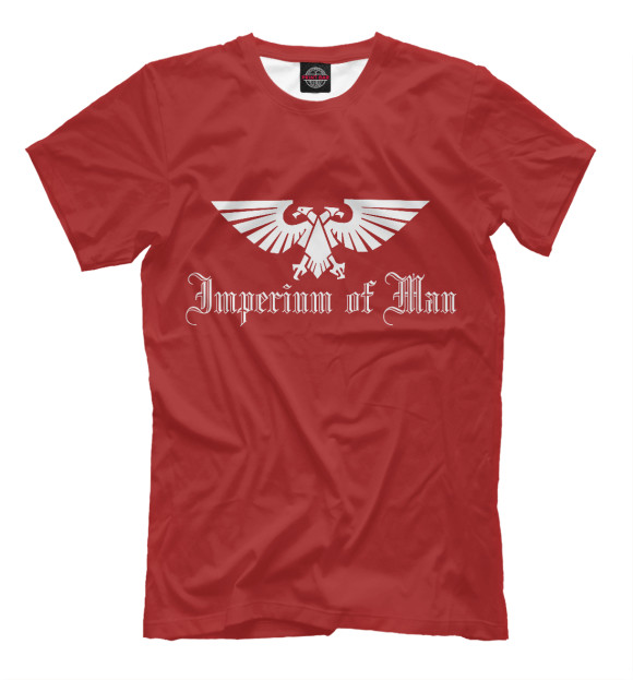 Мужская футболка с изображением Imperium of man red цвета Белый