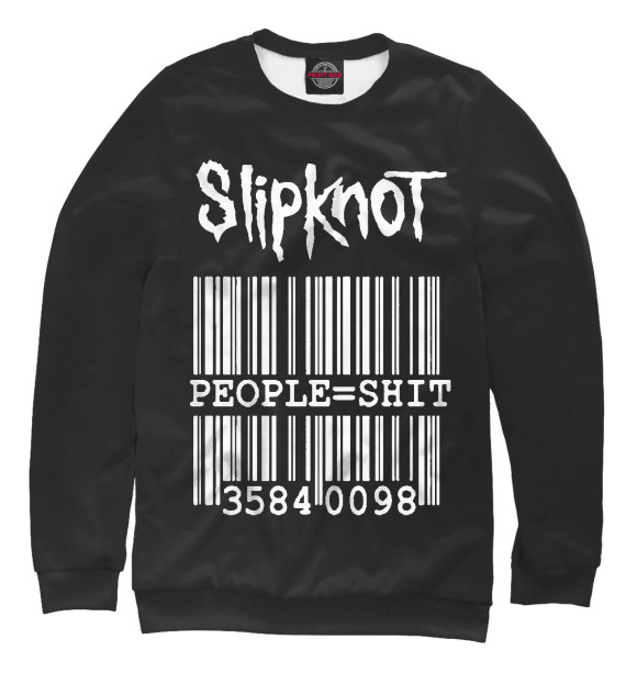 Женский свитшот с изображением Slipknot цвета Белый