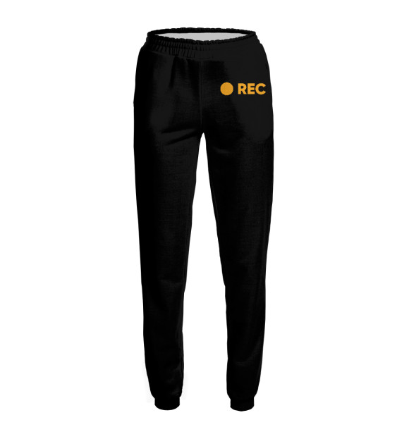 Женские спортивные штаны с изображением REC цвета Белый