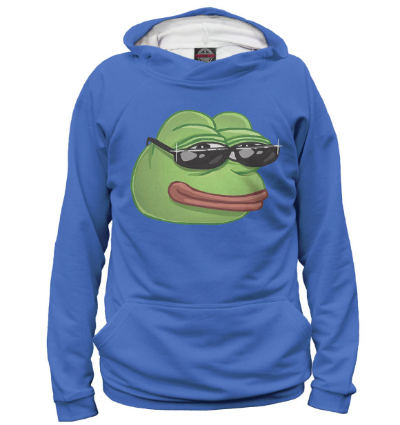 Мужское худи с притом Лягушонок Пепе цвета Белый Мужское худи с изображением Лягушонок Пепе цвета Белый