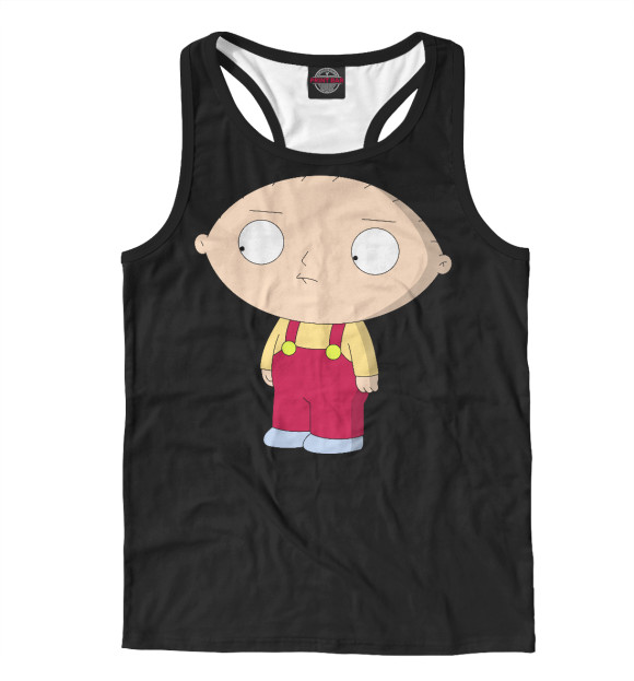 Мужская майка-борцовка с притом Stewie цвета Белый Мужская майка-борцовка с изображением Stewie цвета Белый