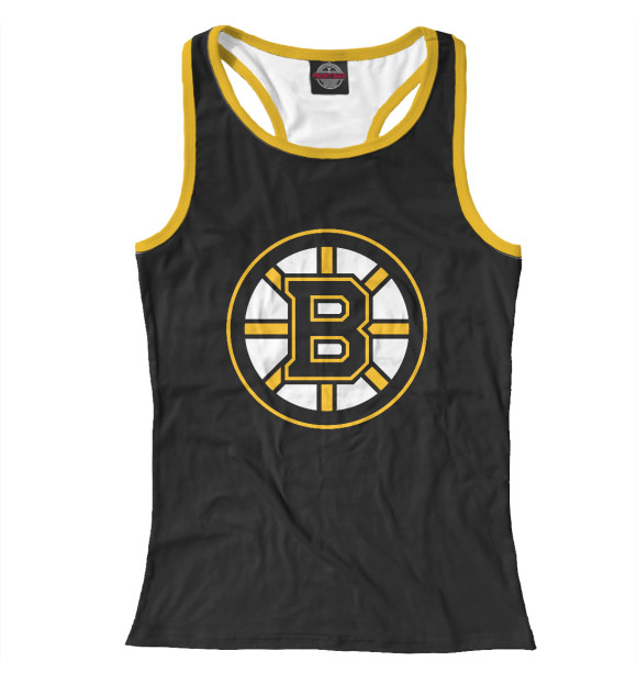 Женская майка-борцовка с изображением Бостон Брюинз цвета Белый