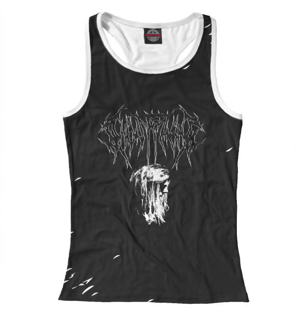 Женская майка-борцовка с изображением Ghostemane цвета Белый