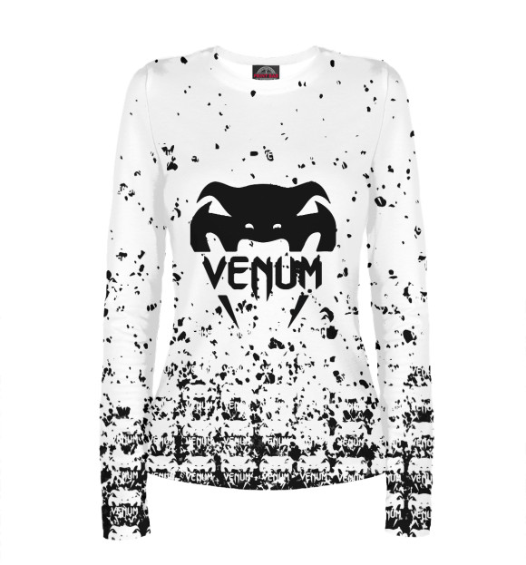 Женский лонгслив с изображением Venum цвета Белый
