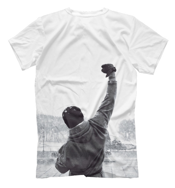 Мужская футболка с изображением Rocky цвета Белый