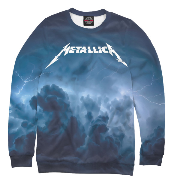 Свитшот для девочек с изображением Metallica цвета Белый