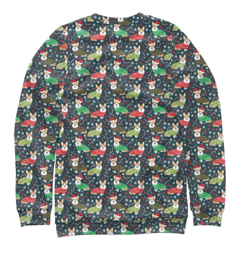 Свитшоты Print Bar, Белый, Happy christmas corgi