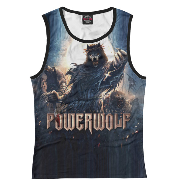 Майка для девочки с изображением Powerwolf цвета Белый