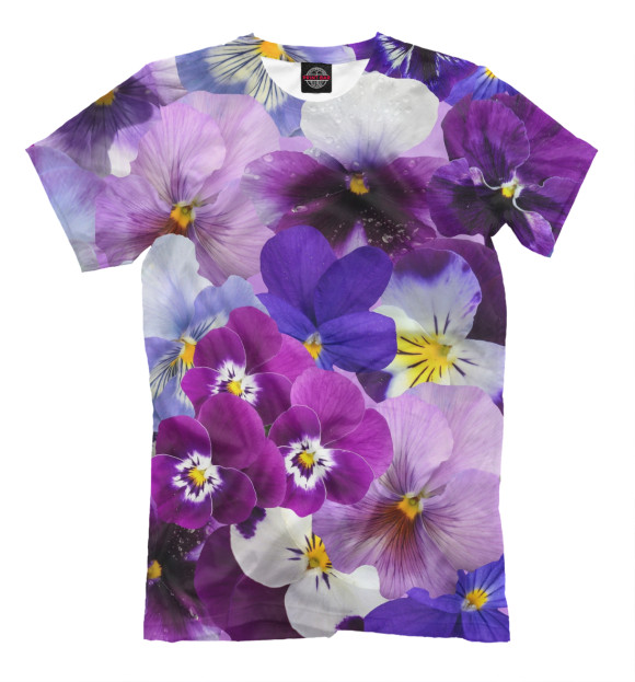 Мужская футболка с изображением Flowers цвета Молочно-белый