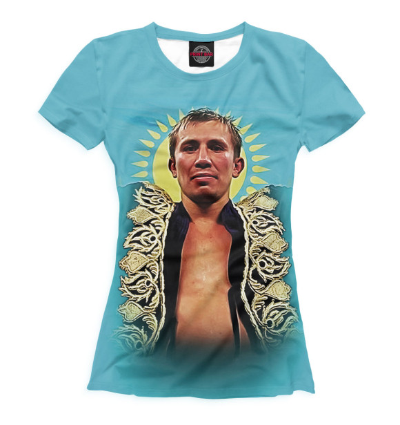 Женская футболка с изображением Бокс цвета Белый