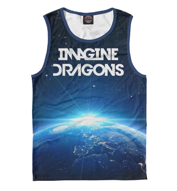 Майка для мальчика с притом Imagine Dragons цвета Белый Майка для мальчика с изображением Imagine Dragons цвета Белый