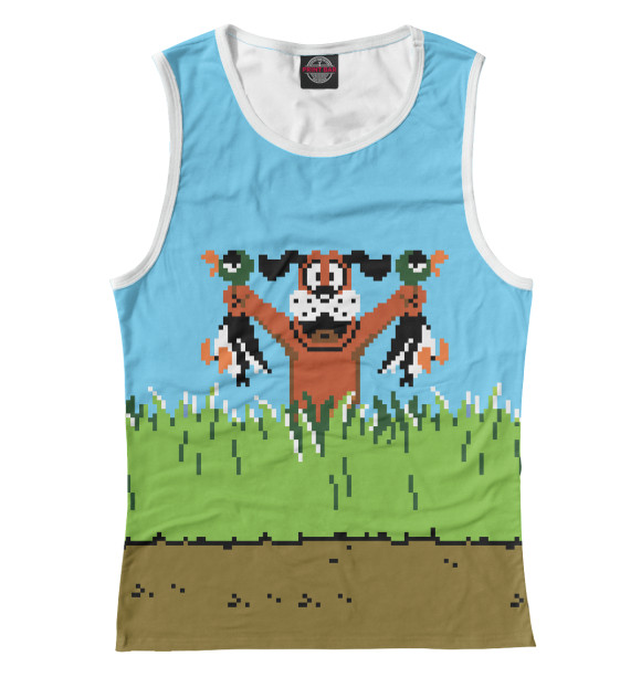 Майка для девочки с изображением Duck Hunt (NES) Dog цвета Белый