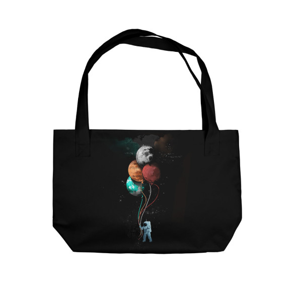 Пляжная сумка с изображением Путешествие Космонавта цвета 
