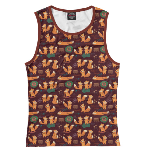 

Майки Print Bar, Белый, Лисоньки в лесу