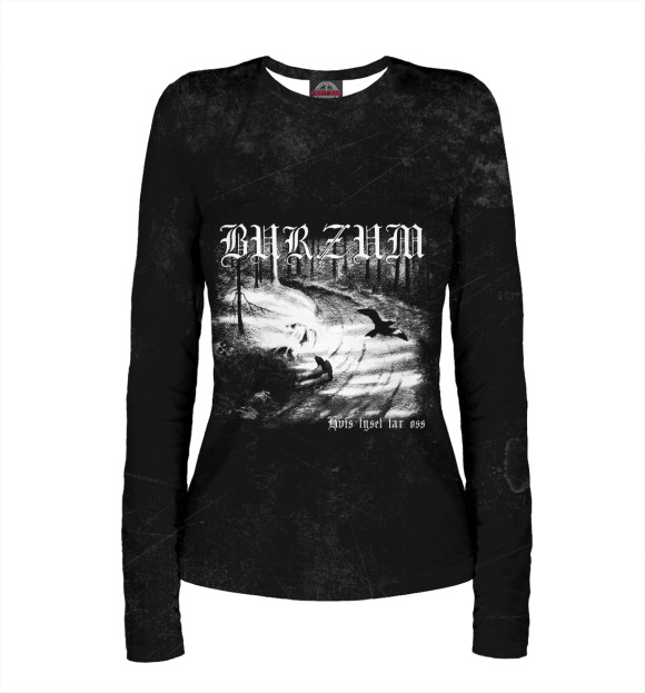 Женский лонгслив с изображением Burzum цвета Белый