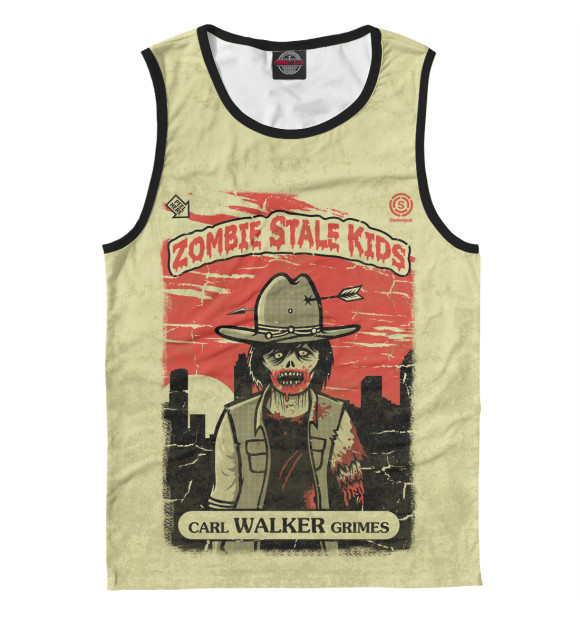 Майка для мальчика с изображением Carl Grimes Walker цвета Белый