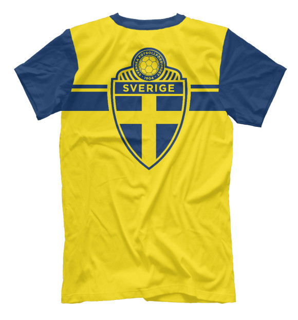 Мужская футболка с изображением Швеция цвета Белый
