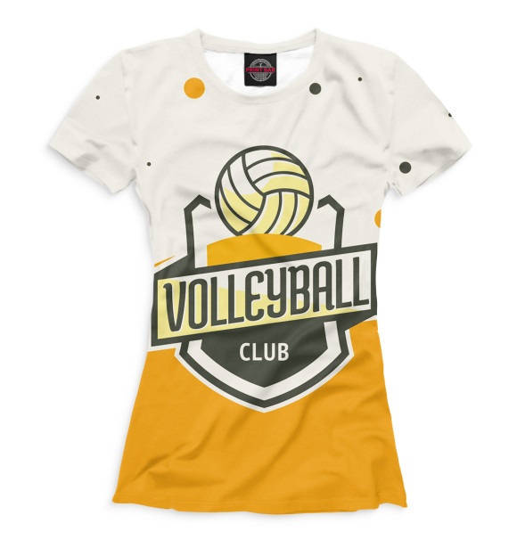 Футболка для девочек с изображением Волейбол цвета Белый