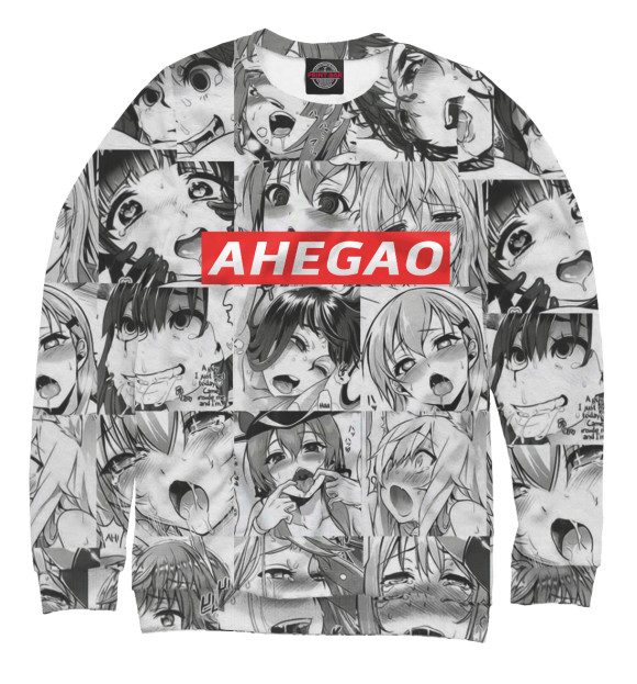 Свитшот для мальчиков с изображением AHEGAO цвета Белый