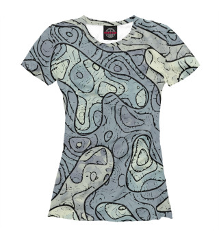 Женская футболка Маркшейдер. Топология местности- карта высот