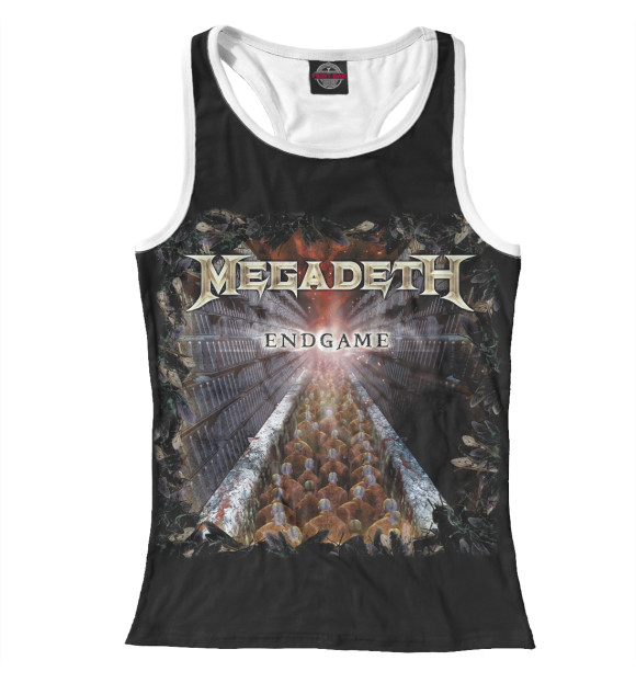 Женская майка-борцовка с изображением Megadeth цвета Белый