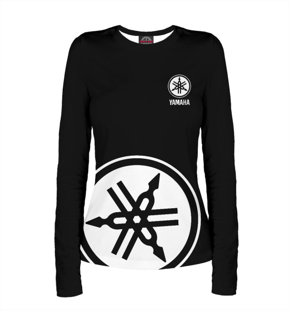 Женский лонгслив с изображением Yamaha цвета Белый