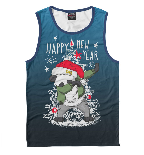Майка для мальчика с изображением Happy new year цвета Р‘РµР»С‹Р№