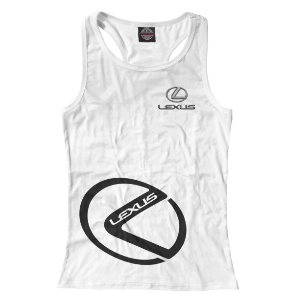 Женская майка-борцовка с изображением Lexus цвета Белый