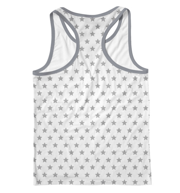 Мужская майка-борцовка с изображением Армейский медведь цвета Белый