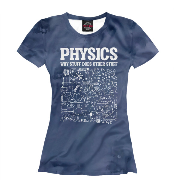 Футболка для девочек с изображением Physicists Teacher цвета Белый