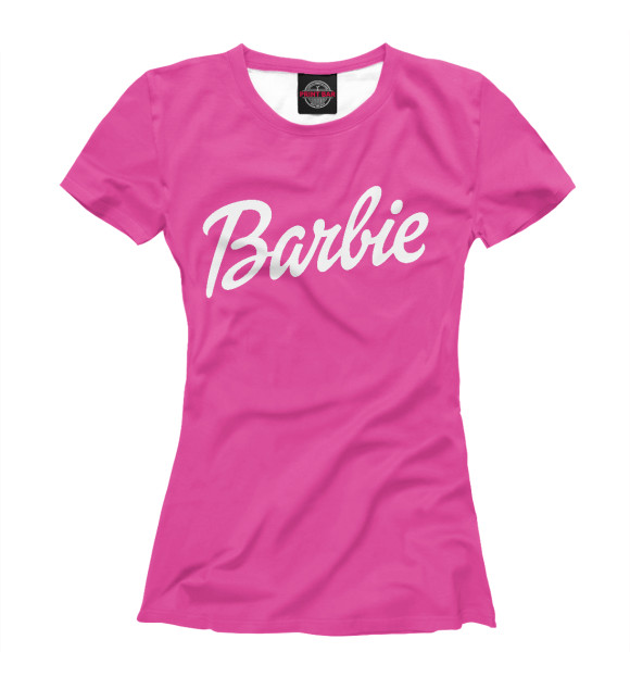 Женская футболка с изображением Barbie цвета Белый