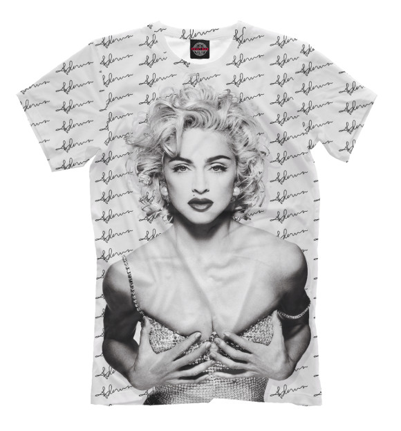 Мужская футболка с изображением Madonna цвета Молочно-белый