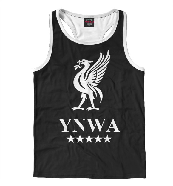 Мужская майка-борцовка с изображением YNWA цвета Белый