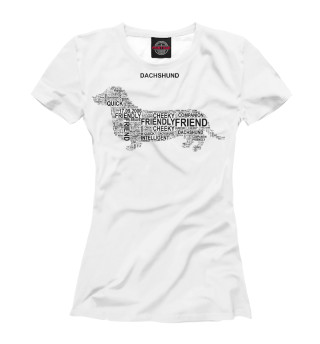 Женская футболка Dachshund Такса