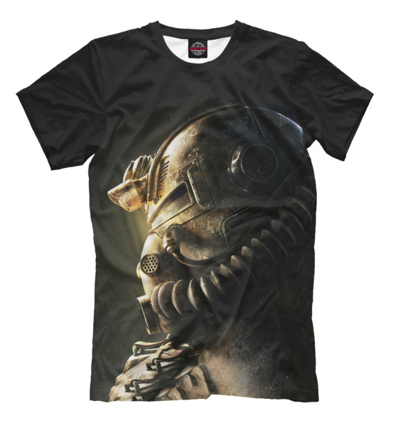 Мужская футболка с изображением Fallout 76 цвета Черный