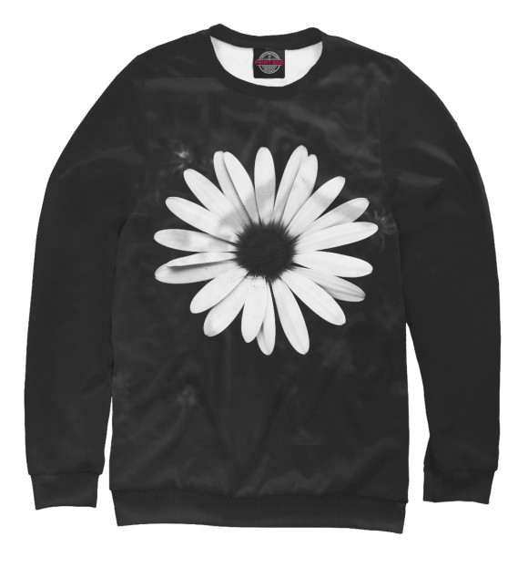Женский свитшот с изображением Ромашка цвета Белый