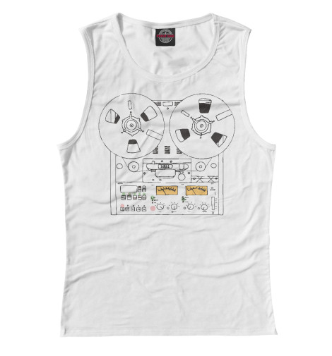 

Майки Print Bar, Белый, Магнитофон