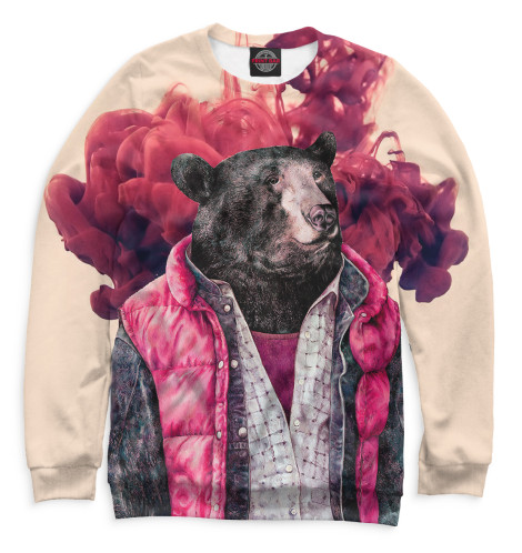 

Свитшоты Print Bar, Белый, Медведь в жилетке