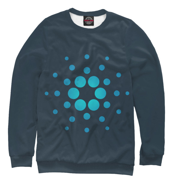 Свитшот для девочек с изображением CARDANO ADA цвета Белый
