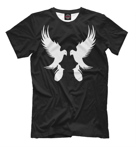 Мужская футболка с изображением Holluwood undead цвета Черный