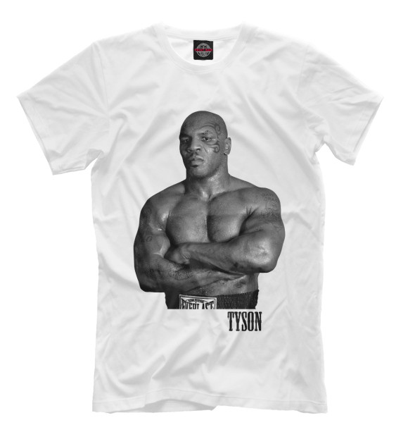 Мужская футболка с изображением Tyson цвета Молочно-белый
