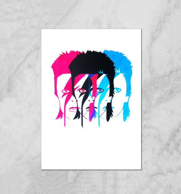 Плакат с изображением David Bowie цвета Белый