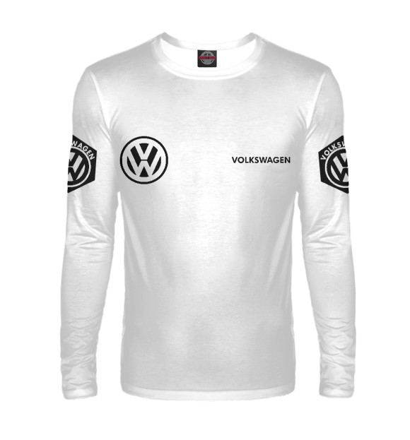 Мужской лонгслив с изображением Volkswagen цвета Белый