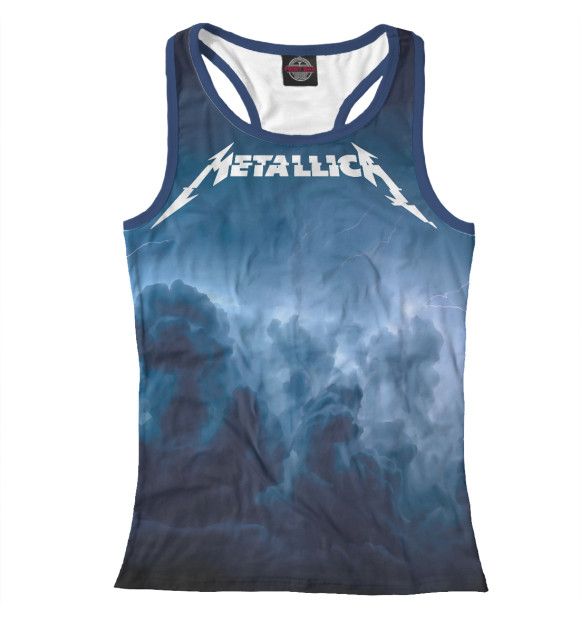 Женская майка-борцовка с изображением Metallica цвета Белый