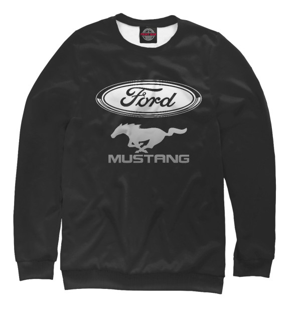 Женский свитшот с изображением Ford Mustang цвета Белый