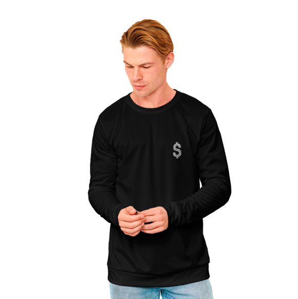 Мужской свитшот с изображением Plan: tuda suda tam siam millioner цвета Белый