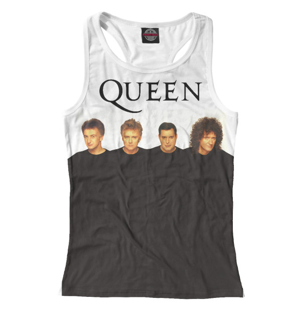 Женская майка-борцовка с изображением Queen цвета Белый
