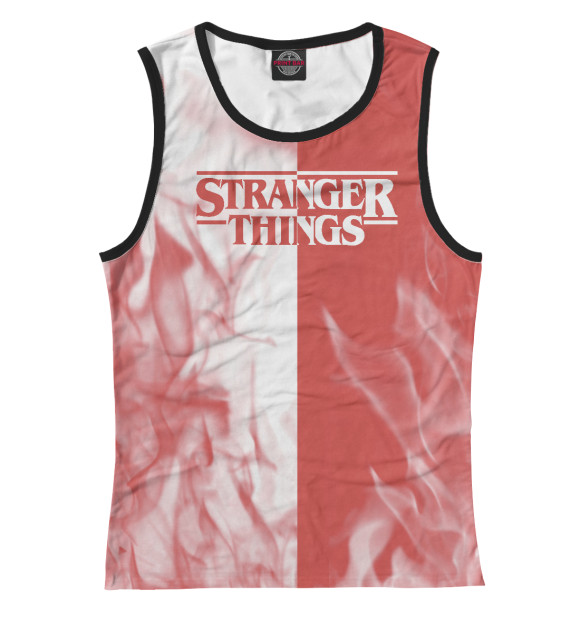 Майка для девочки с изображением Очень странные дела цвета Белый